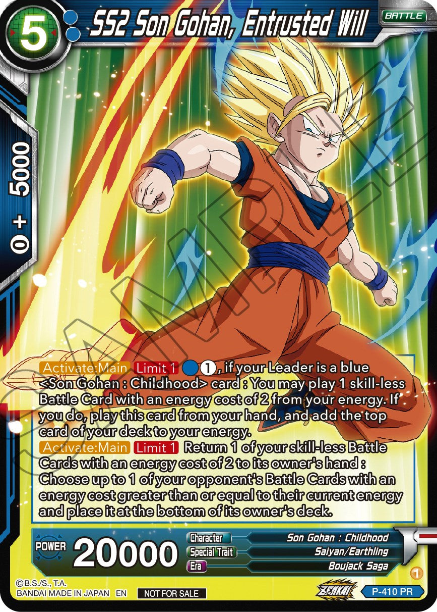 SS2 Son Gohan, Entrusted Will (P-410) [Promotion Cards] | Dragon's Lair Comics and Fantasy Houston TX