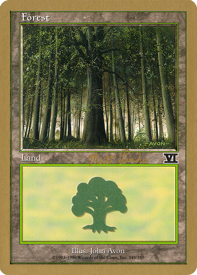 Forest (ml349) (Matt Linde) [World Championship Decks 1999] | Dragon's Lair Comics and Fantasy Houston TX