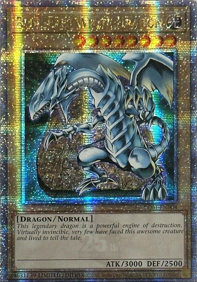 Blue-Eyes White Dragon (25th Anniversary) [LC01-EN004] Quarter Century Secret Rare | Dragon's Lair Comics and Fantasy Houston TX