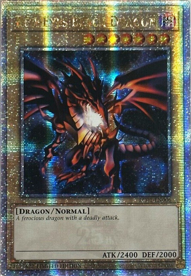 Red-Eyes Black Dragon (25th Anniversary) [LC01-EN006] Quarter Century Secret Rare | Dragon's Lair Comics and Fantasy Houston TX