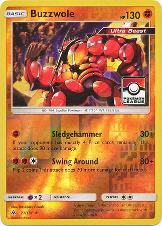 Buzzwole (77/131) (League Promo) [Sun & Moon: Forbidden Light] | Dragon's Lair Comics and Fantasy Houston TX