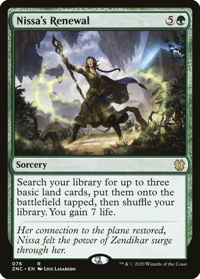 Nissa's Renewal [Zendikar Rising Commander] | Dragon's Lair Comics and Fantasy Houston TX