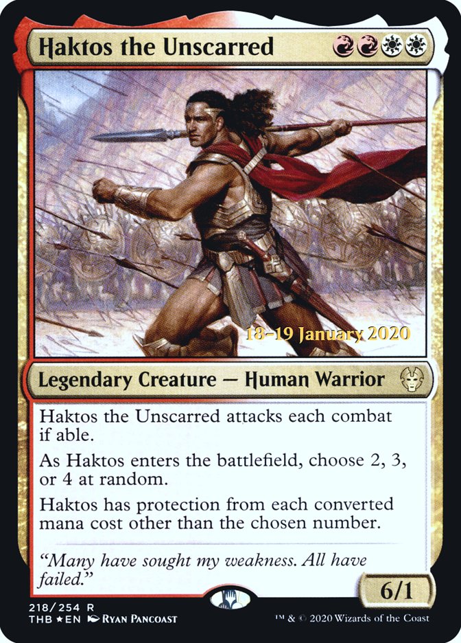 Haktos the Unscarred [Theros Beyond Death Prerelease Promos] | Dragon's Lair Comics and Fantasy Houston TX