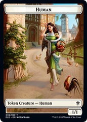 Human // Food (17) Double-Sided Token [Throne of Eldraine Tokens] | Dragon's Lair Comics and Fantasy Houston TX