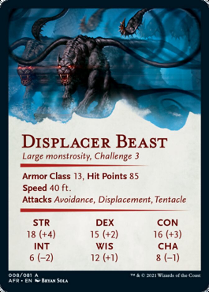 Displacer Beast Art Card [Dungeons & Dragons: Adventures in the Forgotten Realms Art Series] | Dragon's Lair Comics and Fantasy Houston TX