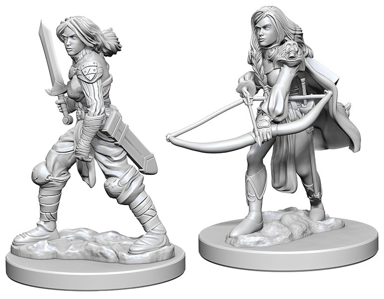 Wizkids Pathfinder Deep Cuts Unpainted Miniatures: W1 Human Female Fighter | Dragon's Lair Comics and Fantasy Houston TX