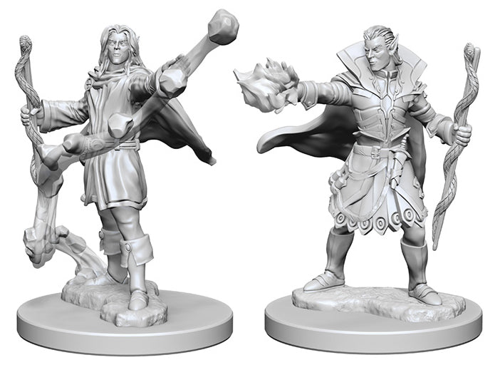 Wizkids Pathfinder Deep Cuts Unpainted Miniatures: W1 Elf Male Sorcerer | Dragon's Lair Comics and Fantasy Houston TX