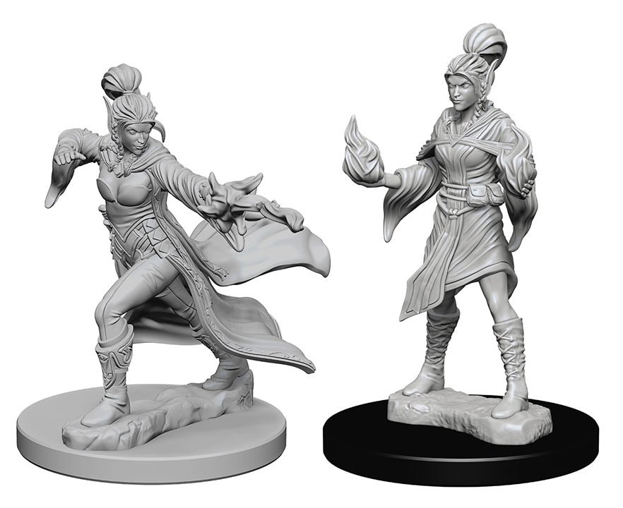 Wizkids Pathfinder Deep Cuts Unpainted Miniatures: W1 Elf Female Sorcerer | Dragon's Lair Comics and Fantasy Houston TX