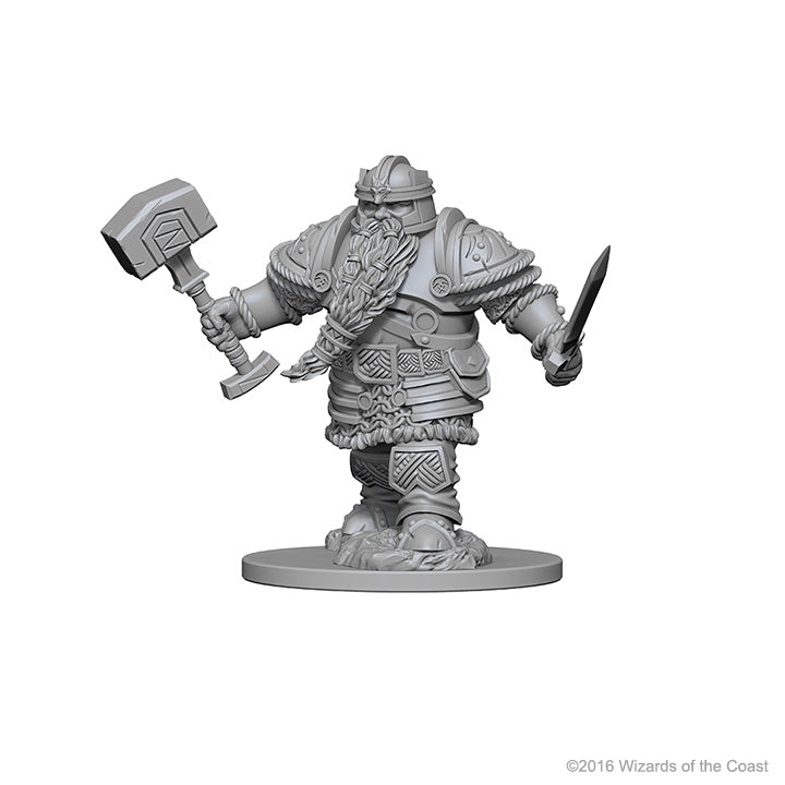 Wizkids  Dungeons and Dragons Nolzur`s Marvelous Unpainted Miniatures: W1 Dwarf Male Fighter | Dragon's Lair Comics and Fantasy Houston TX