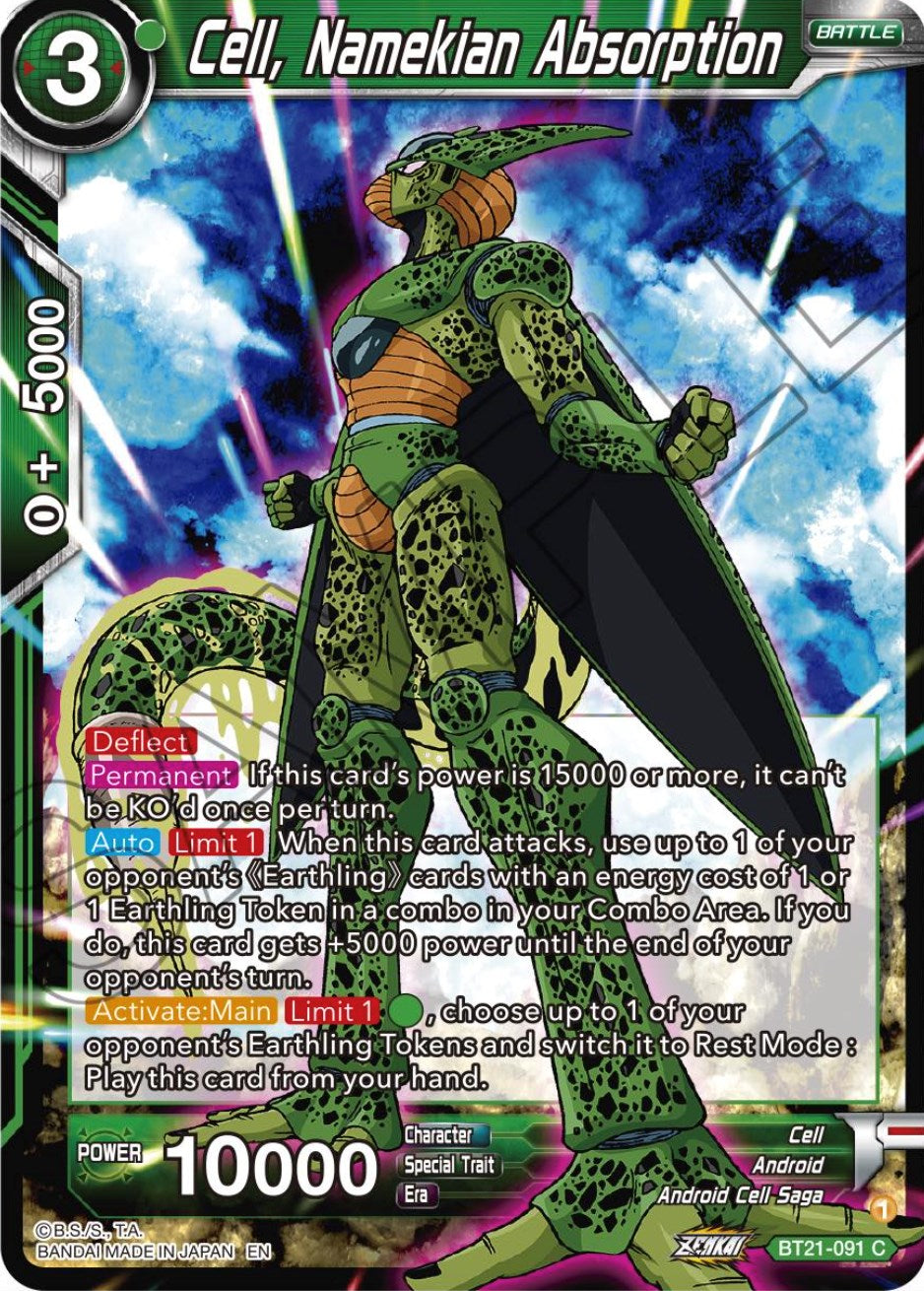 Cell, Namekian Absorption (BT21-091) [Wild Resurgence] | Dragon's Lair Comics and Fantasy Houston TX