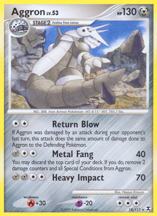 Aggron (14/111) [Platinum: Rising Rivals] | Dragon's Lair Comics and Fantasy Houston TX