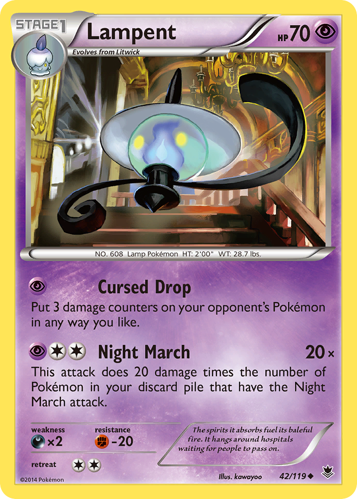 Lampent (42/119) [XY: Phantom Forces] | Dragon's Lair Comics and Fantasy Houston TX