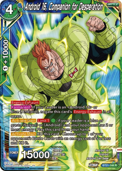 Android 16, Companion for Desperation (BT21-144) [Wild Resurgence] | Dragon's Lair Comics and Fantasy Houston TX