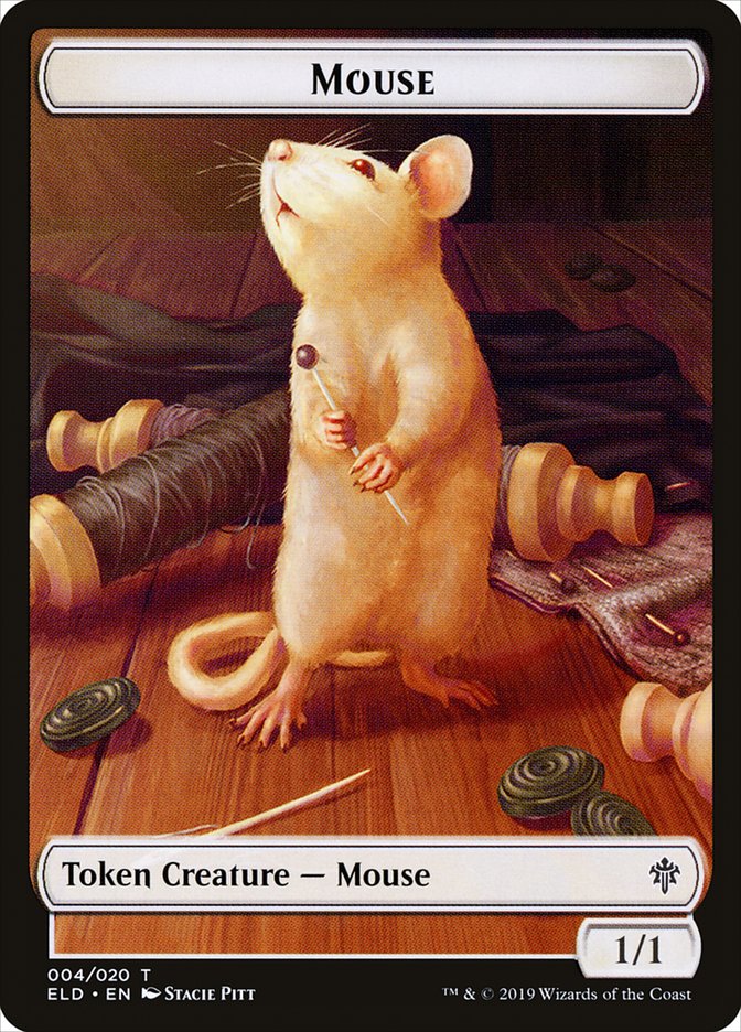 Mouse Token [Throne of Eldraine Tokens] | Dragon's Lair Comics and Fantasy Houston TX