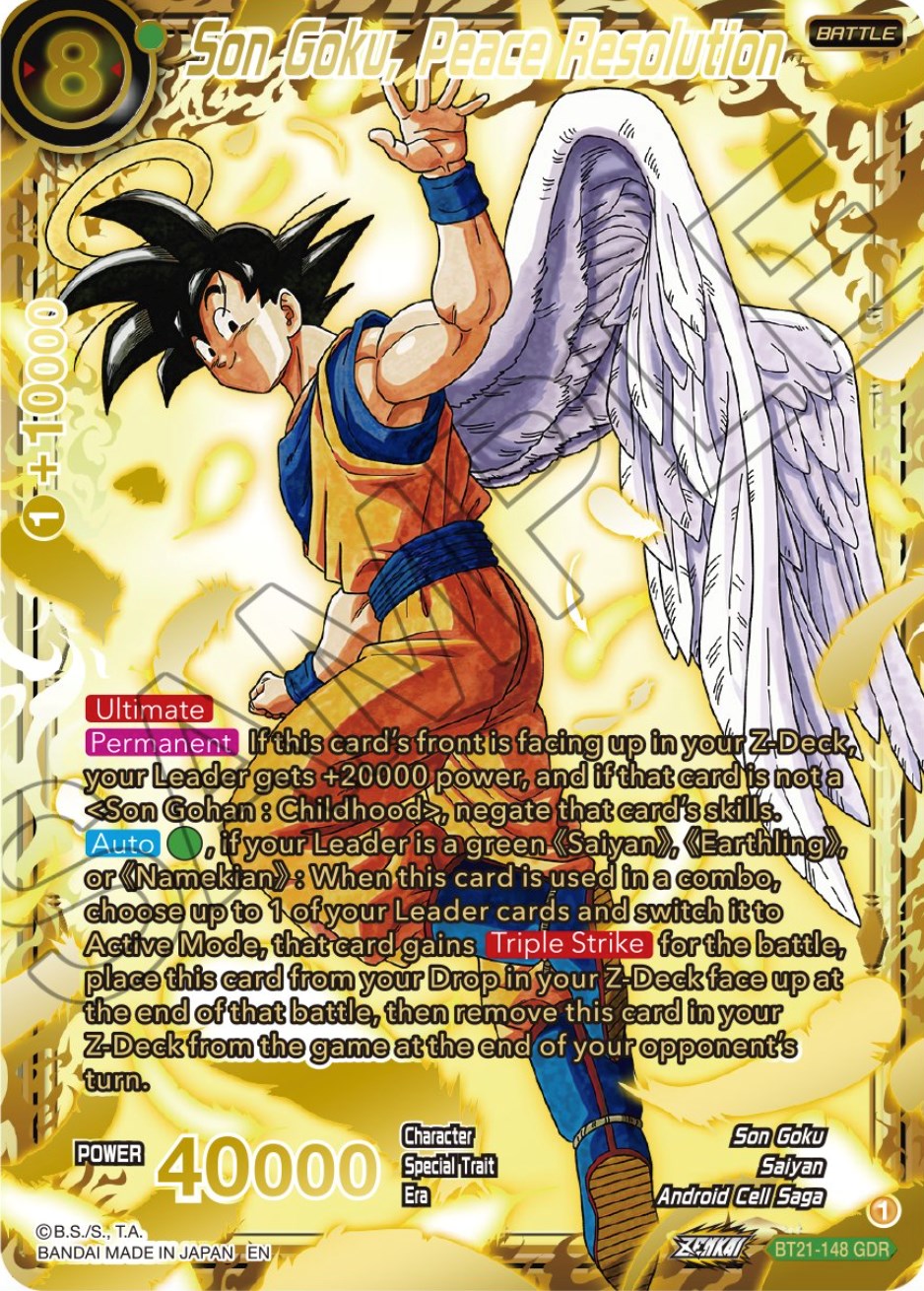 Son Goku, Peace Resolution (God Rare) (BT21-148) [Wild Resurgence] | Dragon's Lair Comics and Fantasy Houston TX