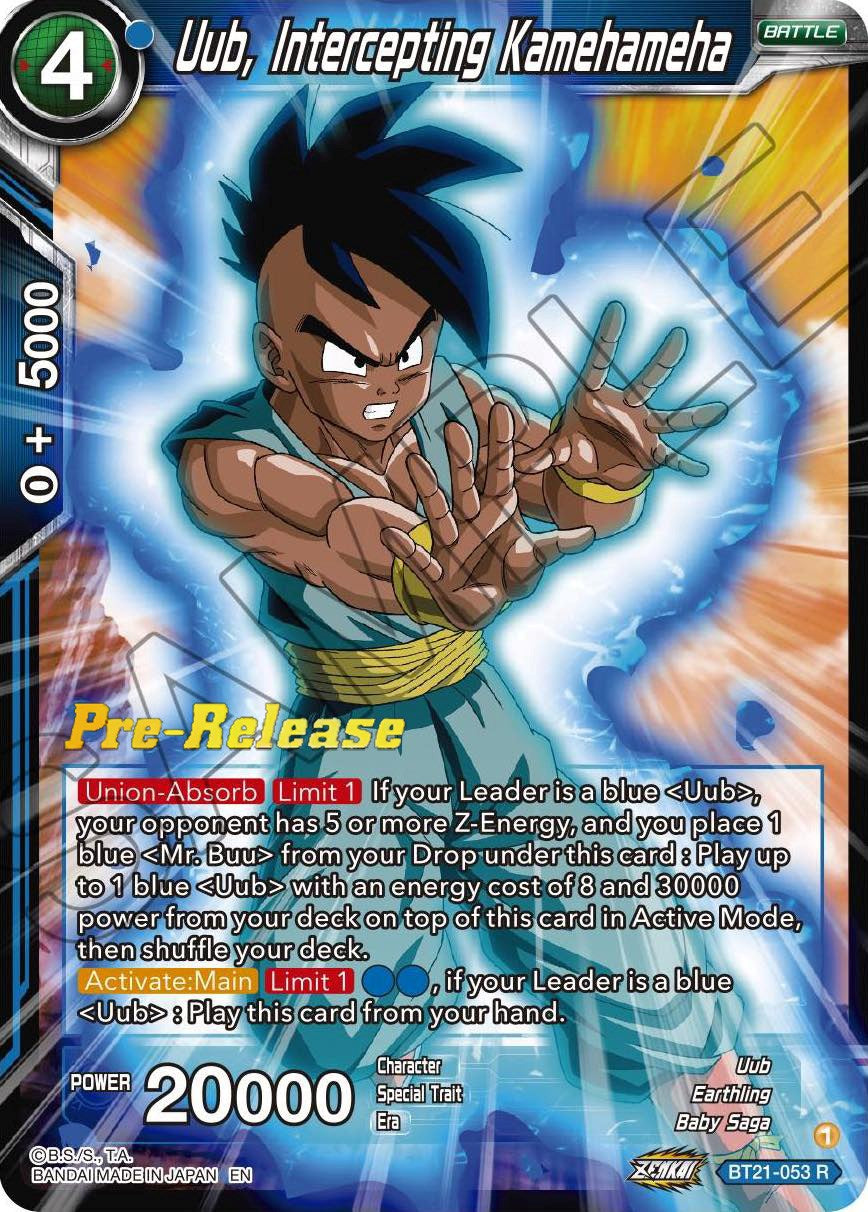 Uub, Intercepting Kamehameha (BT21-053) [Wild Resurgence Pre-Release Cards] | Dragon's Lair Comics and Fantasy Houston TX