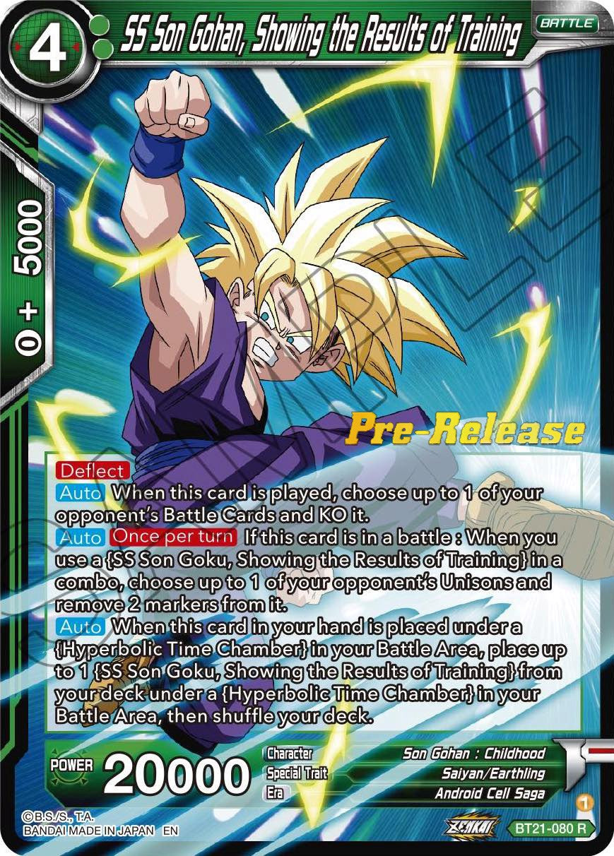 SS Son Gohan, Showing the Results of Training (BT21-080) [Wild Resurgence Pre-Release Cards] | Dragon's Lair Comics and Fantasy Houston TX