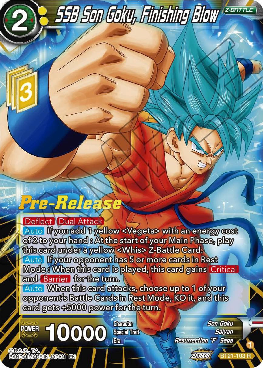 SSB Son Goku, Finishing Blow (BT21-103) [Wild Resurgence Pre-Release Cards] | Dragon's Lair Comics and Fantasy Houston TX