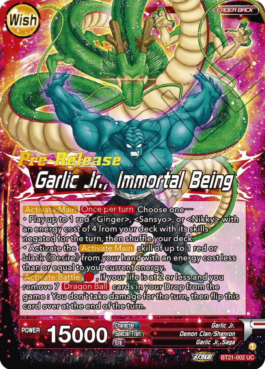 Garlic Jr. // Garlic Jr., Immortal Being (BT21-002) [Wild Resurgence Pre-Release Cards] | Dragon's Lair Comics and Fantasy Houston TX