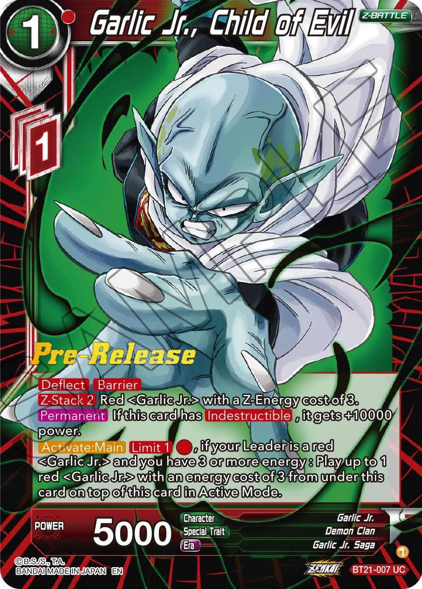 Garlic Jr., Child of Evil (BT21-007) [Wild Resurgence Pre-Release Cards] | Dragon's Lair Comics and Fantasy Houston TX