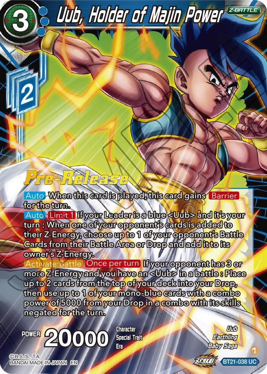 Uub, Holder of Majin Power (BT21-038) [Wild Resurgence Pre-Release Cards] | Dragon's Lair Comics and Fantasy Houston TX