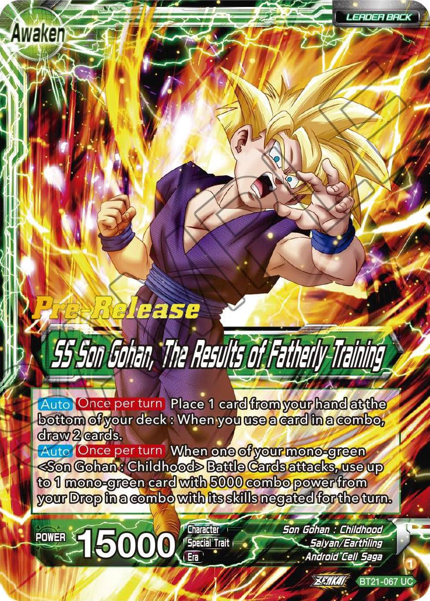 Son Gohan // SS Son Gohan, The Results of Fatherly Training (BT21-067) [Wild Resurgence Pre-Release Cards] | Dragon's Lair Comics and Fantasy Houston TX