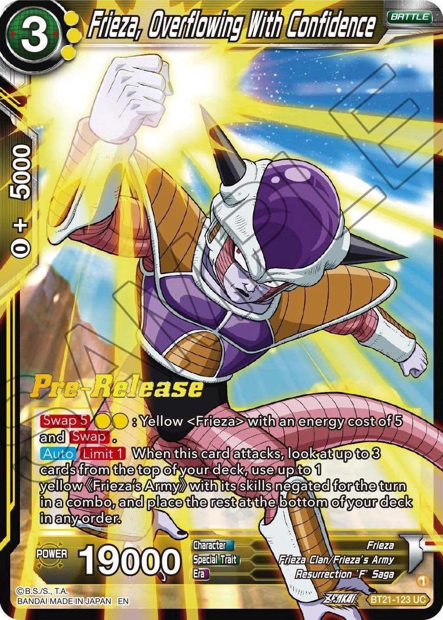 Frieza, Overflowing With Confidence (BT21-123) [Wild Resurgence Pre-Release Cards] | Dragon's Lair Comics and Fantasy Houston TX