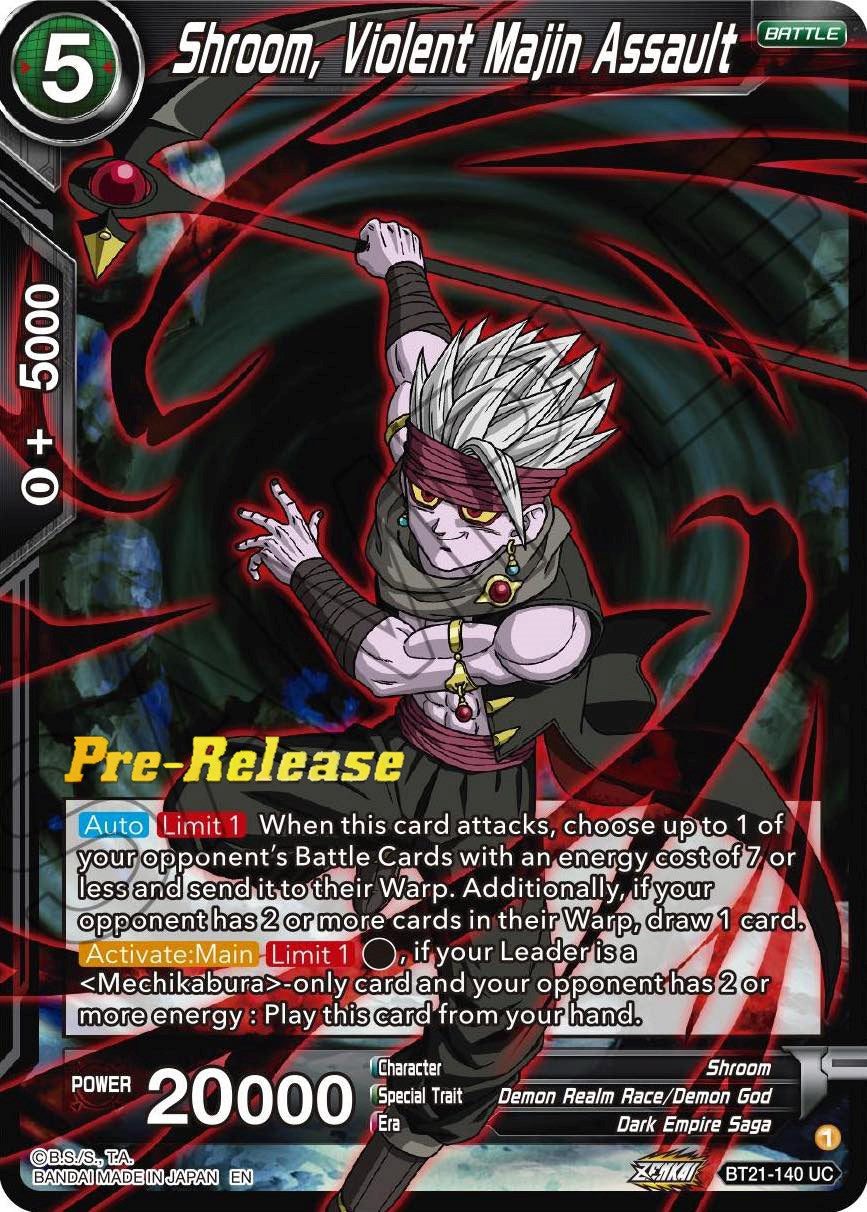 Shroom, Violent Majin Assault (BT21-140) [Wild Resurgence Pre-Release Cards] | Dragon's Lair Comics and Fantasy Houston TX