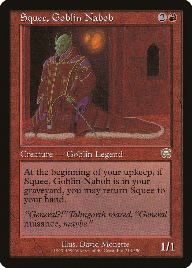 Squee, Goblin Nabob [Mercadian Masques] | Dragon's Lair Comics and Fantasy Houston TX