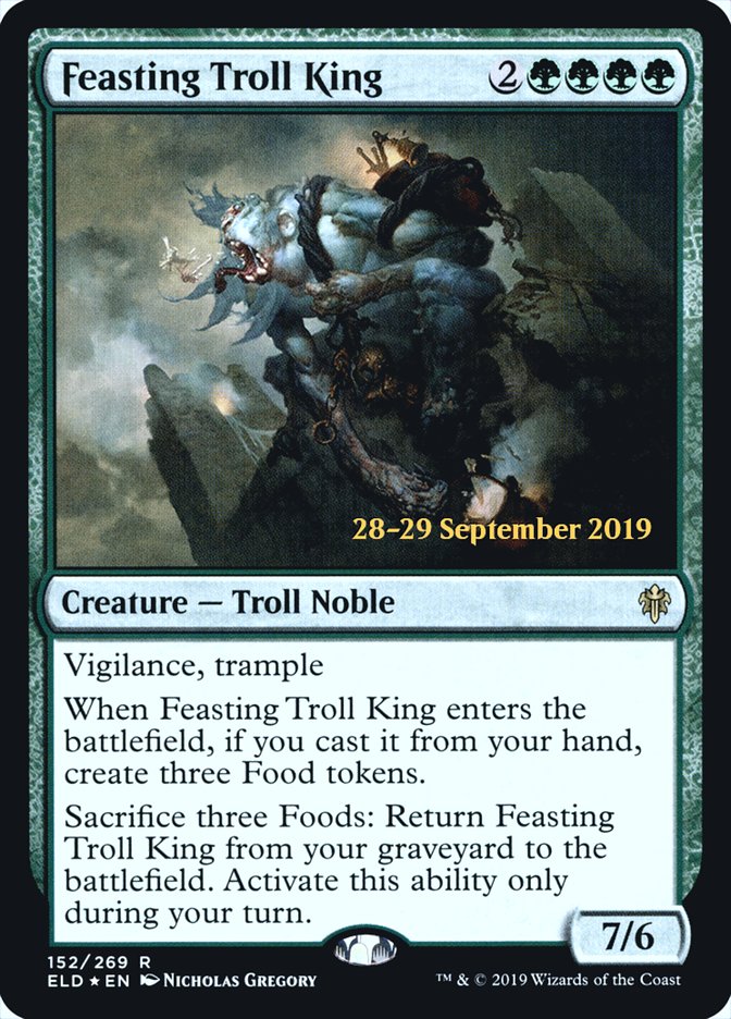 Feasting Troll King [Throne of Eldraine Prerelease Promos] | Dragon's Lair Comics and Fantasy Houston TX