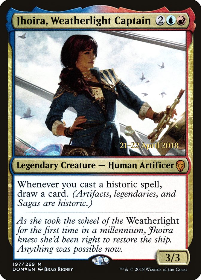 Jhoira, Weatherlight Captain [Dominaria Prerelease Promos] | Dragon's Lair Comics and Fantasy Houston TX