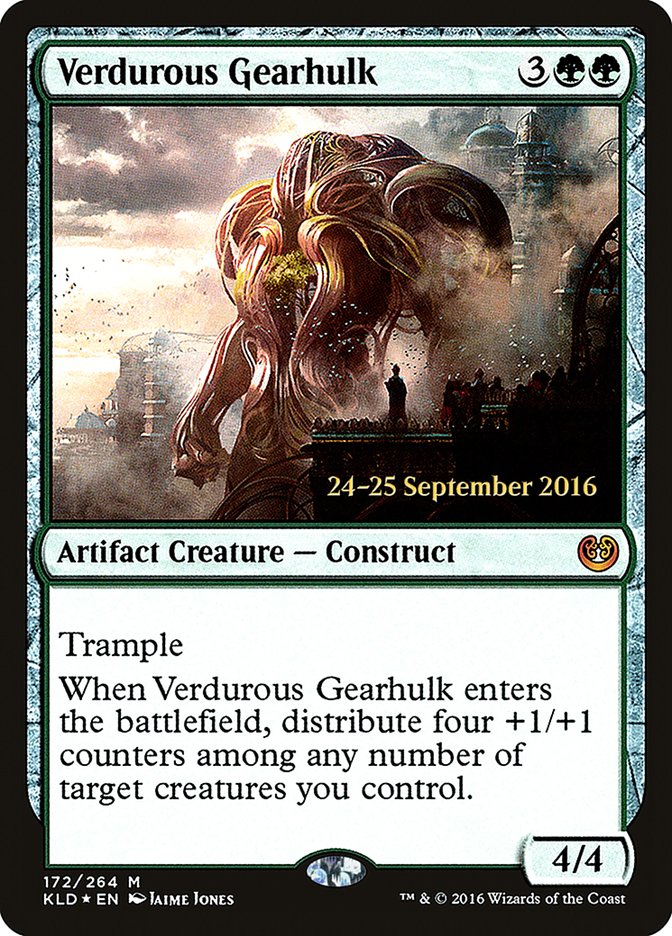 Verdurous Gearhulk [Kaladesh Prerelease Promos] | Dragon's Lair Comics and Fantasy Houston TX