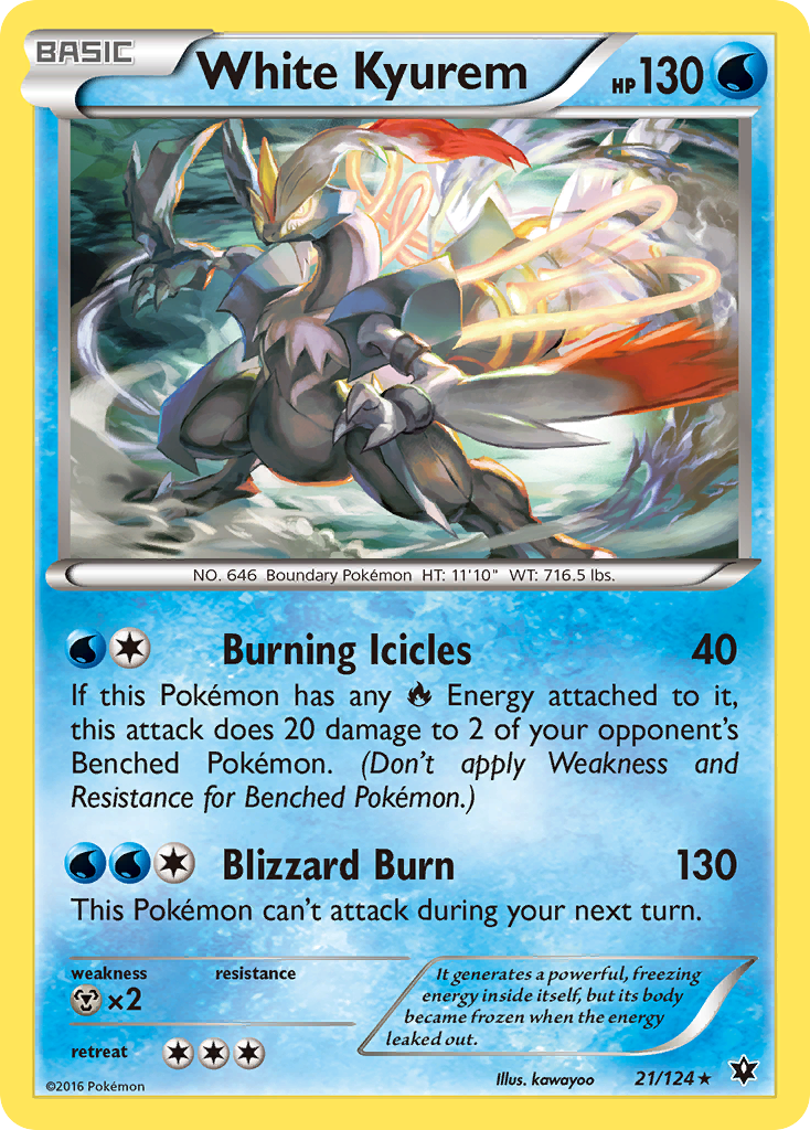 White Kyurem (21/124) [XY: Fates Collide] | Dragon's Lair Comics and Fantasy Houston TX