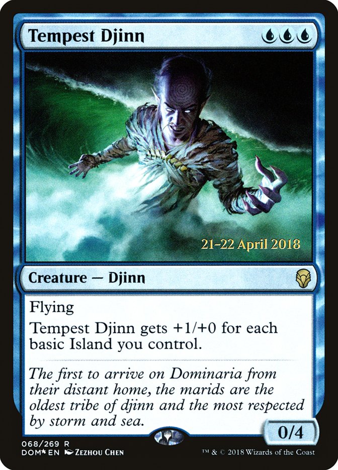 Tempest Djinn [Dominaria Prerelease Promos] | Dragon's Lair Comics and Fantasy Houston TX