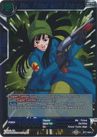 Mai, Filled with Energy (BT7-034_PR) [Assault of the Saiyans Prerelease Promos] | Dragon's Lair Comics and Fantasy Houston TX