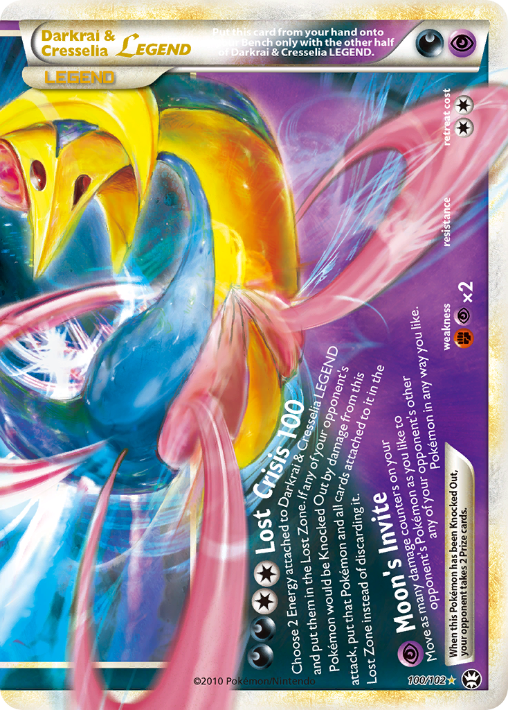 Darkrai & Cresselia LEGEND (100/102) [HeartGold & SoulSilver: Triumphant] | Dragon's Lair Comics and Fantasy Houston TX