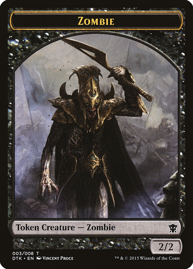 Zombie Token [Dragons of Tarkir Tokens] | Dragon's Lair Comics and Fantasy Houston TX