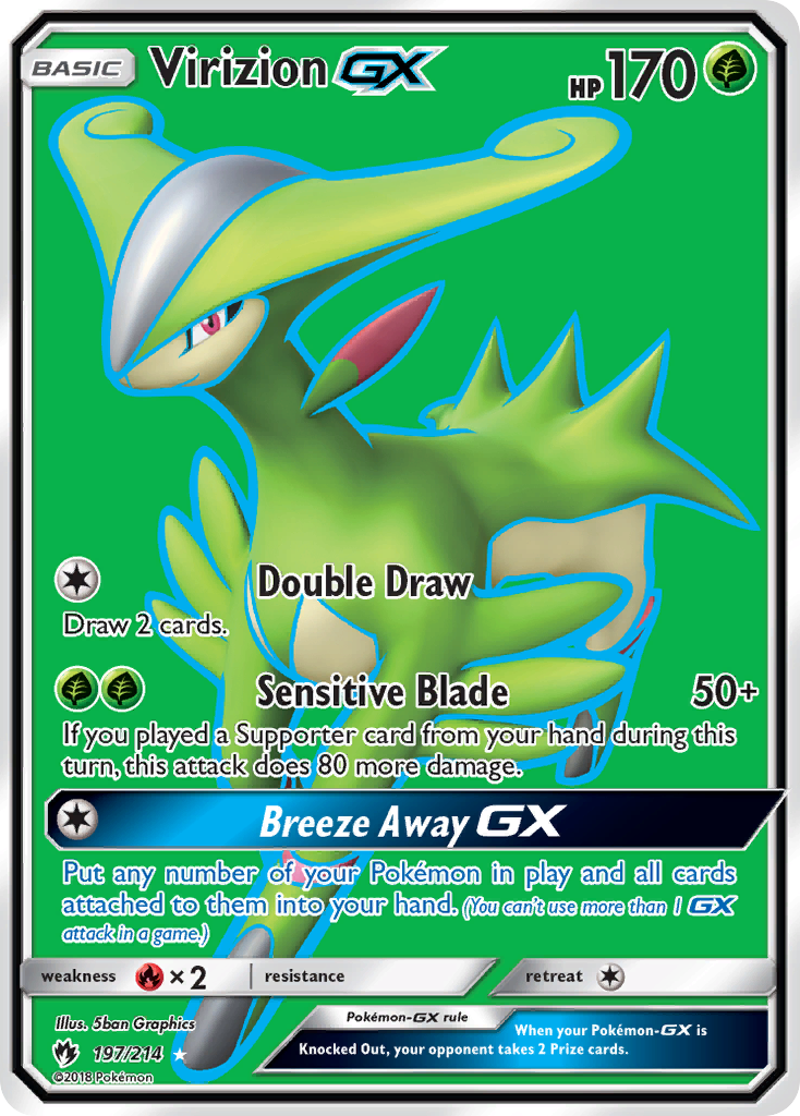 Virizion GX (197/214) [Sun & Moon: Lost Thunder] | Dragon's Lair Comics and Fantasy Houston TX