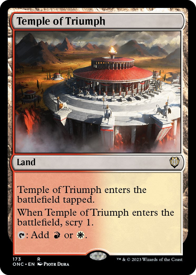 Temple of Triumph [Phyrexia: All Will Be One Commander] | Dragon's Lair Comics and Fantasy Houston TX