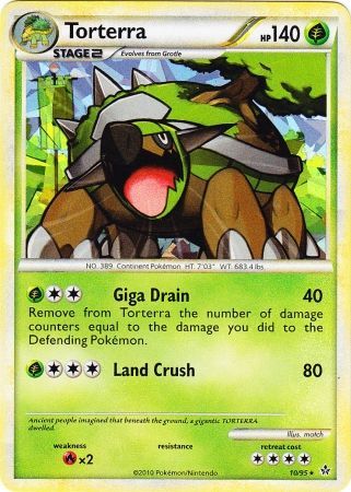 Torterra (10/95) (Cracked Ice Holo) [HeartGold & SoulSilver: Unleashed] | Dragon's Lair Comics and Fantasy Houston TX