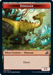 Dinosaur // Human Soldier (004) Double-Sided Token [Ikoria: Lair of Behemoths Tokens] | Dragon's Lair Comics and Fantasy Houston TX