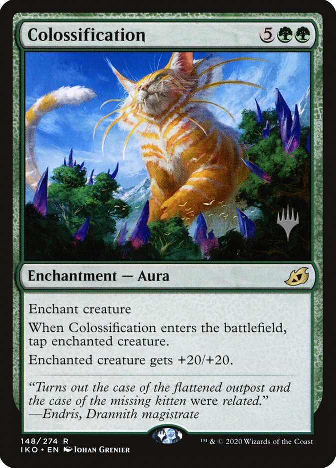 Colossification (Promo Pack) [Ikoria: Lair of Behemoths Promos] | Dragon's Lair Comics and Fantasy Houston TX