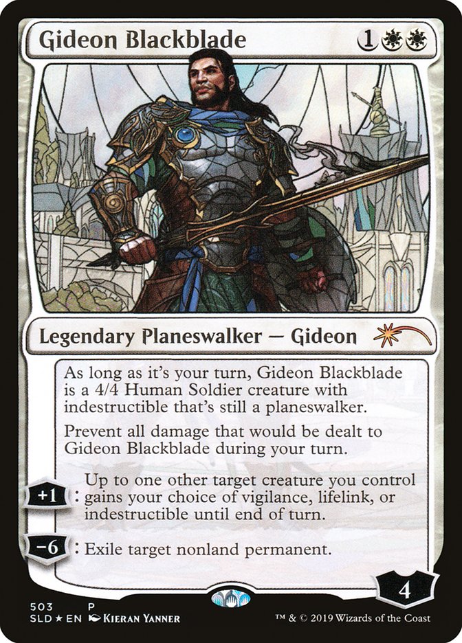 Gideon Blackblade (Stained Glass) [Secret Lair Drop Promos] | Dragon's Lair Comics and Fantasy Houston TX