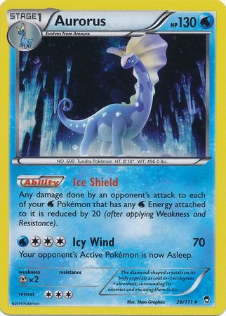 Aurorus (26/111) (Cosmos Holo) [XY: Furious Fists] | Dragon's Lair Comics and Fantasy Houston TX