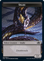 Snake // Zombie Double-Sided Token [Commander Collection: Black Tokens] | Dragon's Lair Comics and Fantasy Houston TX