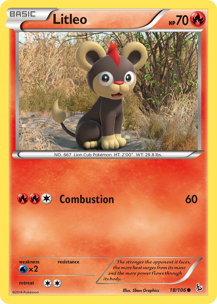 Litleo (18/106) [XY: Flashfire] | Dragon's Lair Comics and Fantasy Houston TX