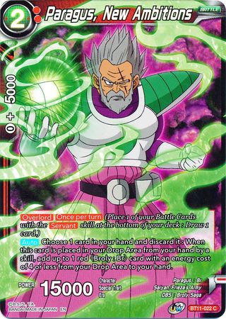 Paragus, New Ambitions (BT11-022) [Vermilion Bloodline 2nd Edition] | Dragon's Lair Comics and Fantasy Houston TX