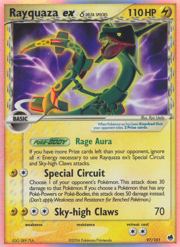 Rayquaza ex (97/101) (Delta Species) [EX: Dragon Frontiers] | Dragon's Lair Comics and Fantasy Houston TX