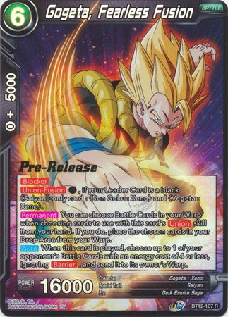 Gogeta, Fearless Fusion (BT12-137) [Vicious Rejuvenation Prerelease Promos] | Dragon's Lair Comics and Fantasy Houston TX