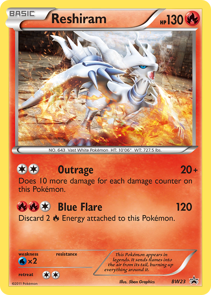 Reshiram (BW23) [Black & White: Black Star Promos] | Dragon's Lair Comics and Fantasy Houston TX